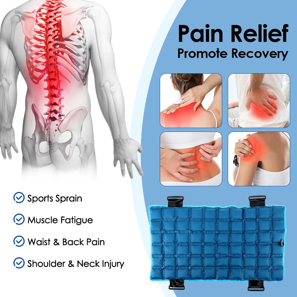 58×35cm Self-Absorbing Water Knee Pad — Hot & Cold Compress Wrap for Knee, Leg, Neck, Shoulder & Hip