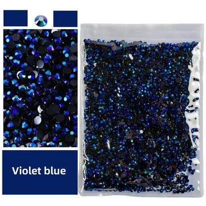 Jelly AB Resin Rhinestones 2-6mm — Non-Hotfix Flat Back Plastic Crystals & Strass Glitters, Large Pack