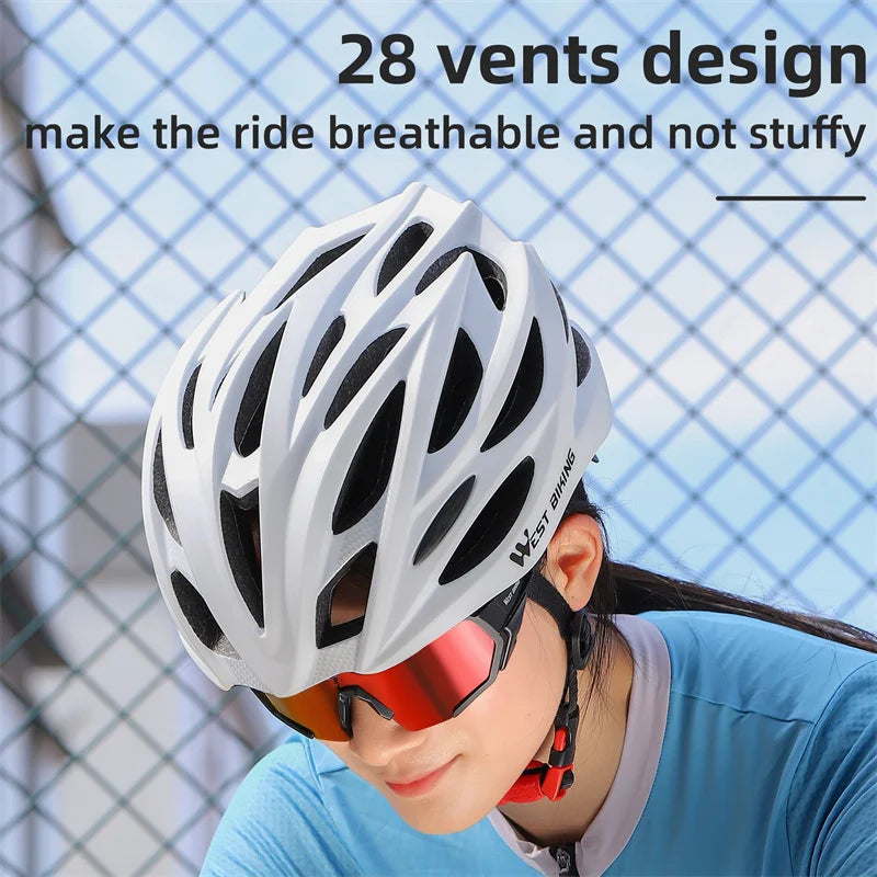 WEST BIKING Ultralight Cycling Helmet - Integrated Molding MTB & Road Bike Helmet for Men & Women