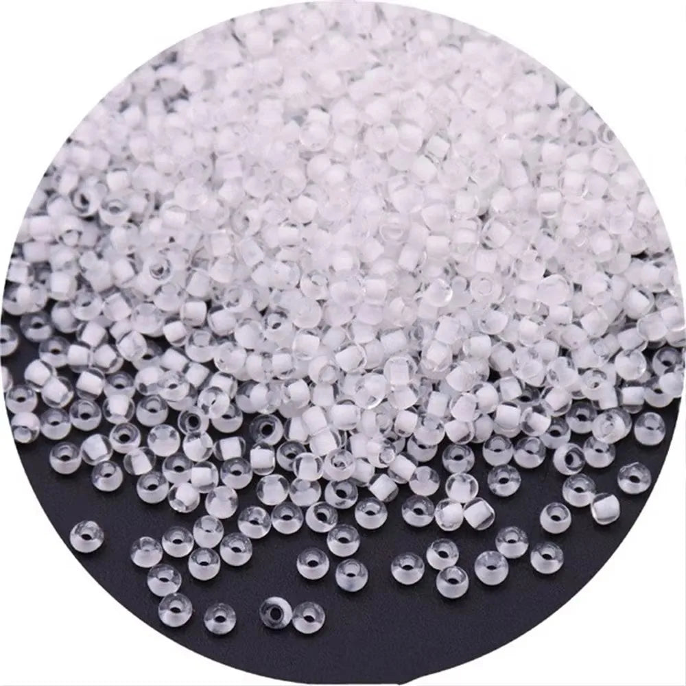 White Czech Glass Seed Beads 1.5mm–4mm for DIY Jewelry Making & Craft Projects