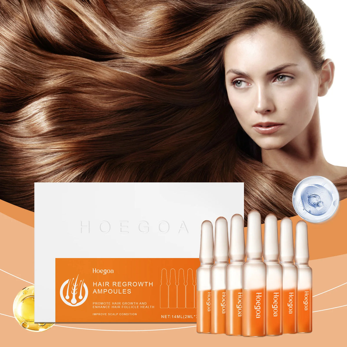 Hair Growth Serum Ampoules - Nourishing Scalp Treatment for Hair and Follicle Care