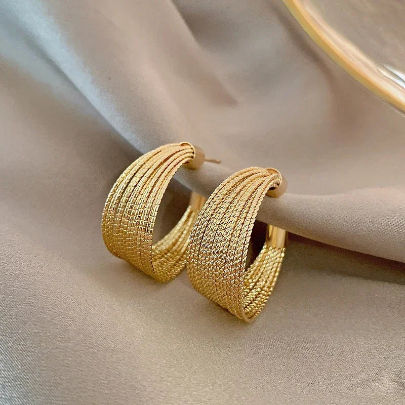 Retro Multilayer Stud Earrings for Women - Elegant Unique Statement Party Jewelry Gift