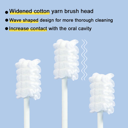 30-Piece Disposable Baby Oral Cleaning Swabs - Newborn Tongue, Gum, and First Tooth Cleaning Care Sticks