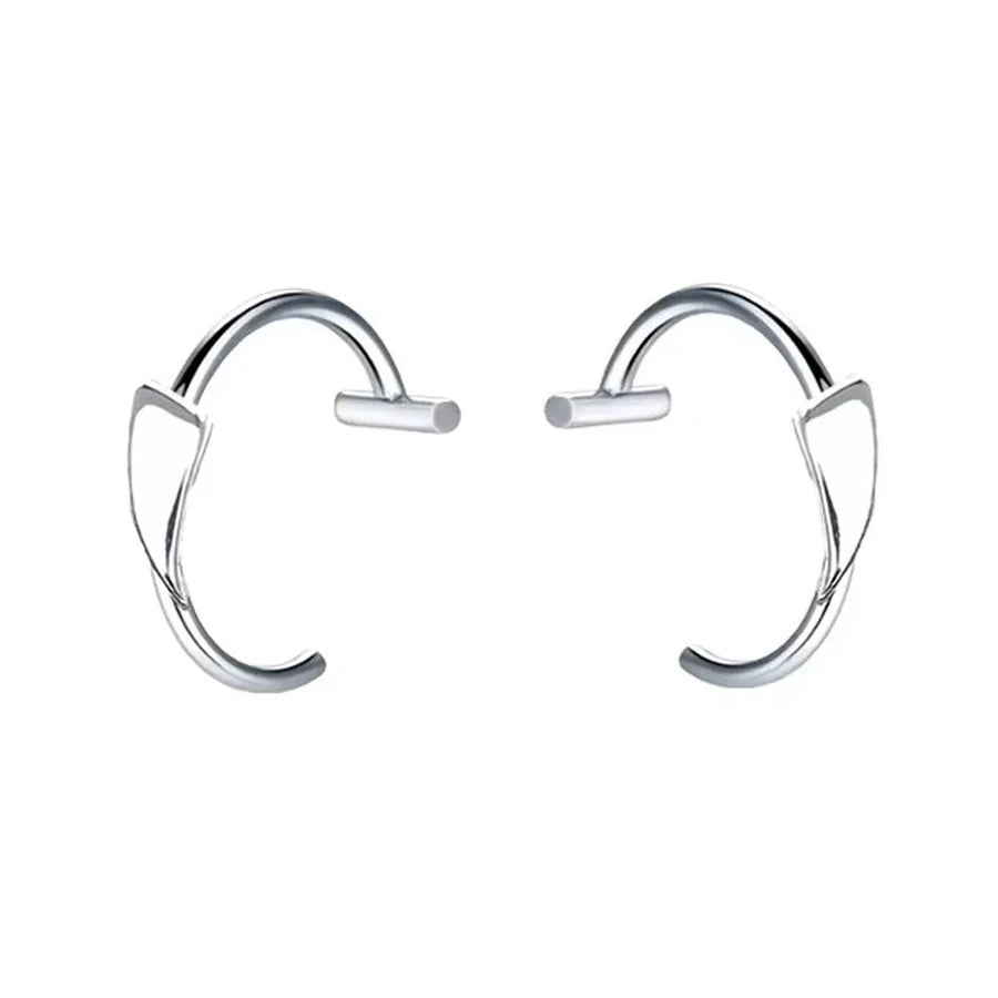 2PCS Trendy 10mm Stainless Steel Punk Clip-On Fake Piercing – Unisex Nose & Lip Rings, Tusk Body Jewelry for Men & Women