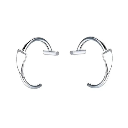 2PCS Trendy 10mm Stainless Steel Punk Clip-On Fake Piercing – Unisex Nose & Lip Rings, Tusk Body Jewelry for Men & Women