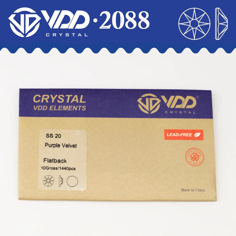 VDD AAAAA Crystal Flatback Rhinestones - SS16-SS30 16-Cut Gems for DIY Crafts & Nail Art Decoration