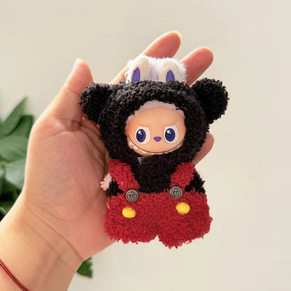 Mini Labubu 4.0 Plush Doll Outfit – Cartoon Mickey, Lotso, Dinosaur & Elk Clothes for Love Series DIY Accessories