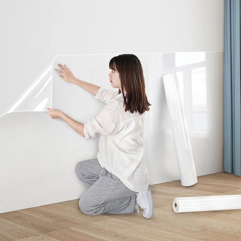 Electrostatic Wall Protective Film - Transparent Waterproof Dirt-Resistant Non-Adhesive Wall Sticker Cover