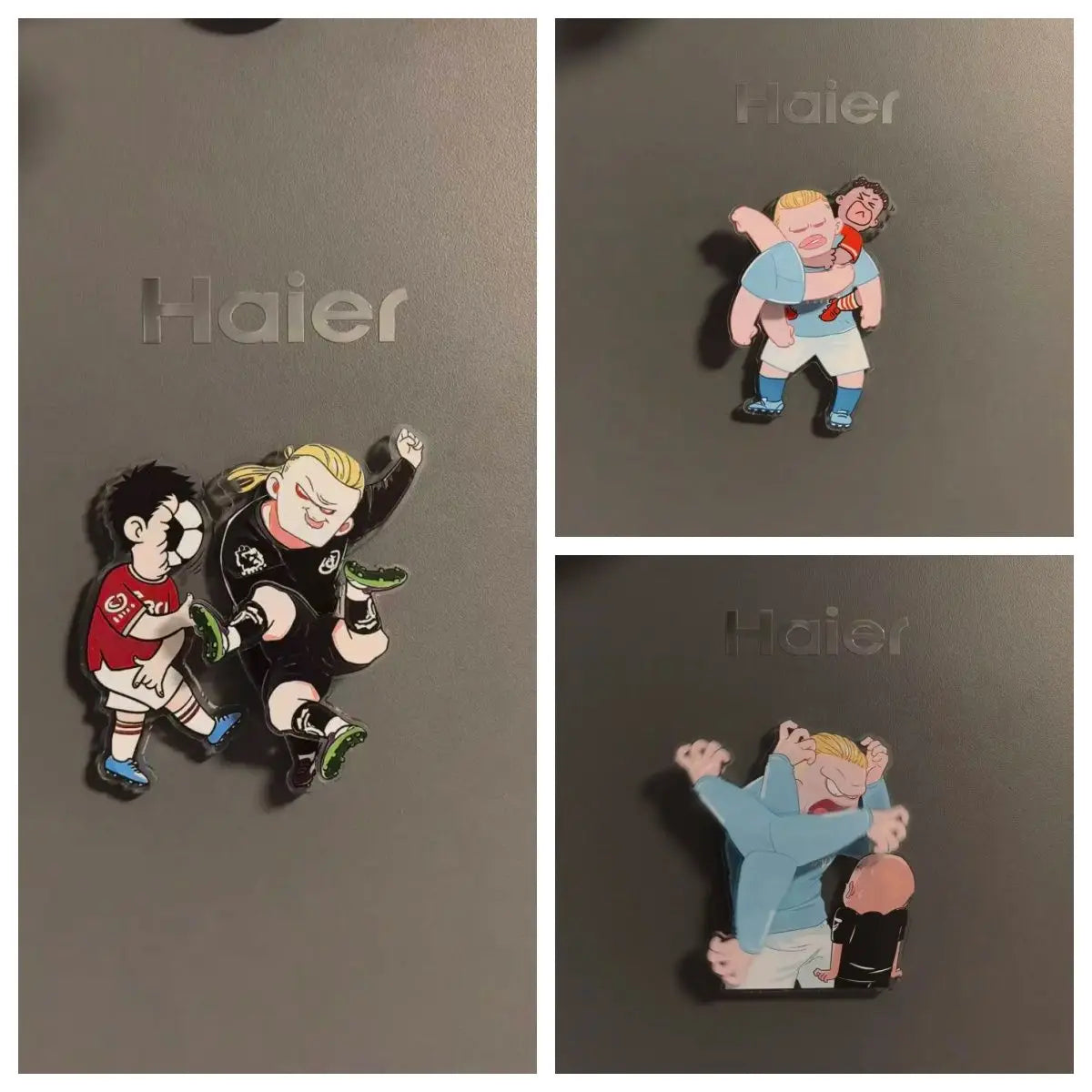 Haaland Spinning Fridge Magnet - Funny Football Cartoon Gift & Fan Collectible Decor