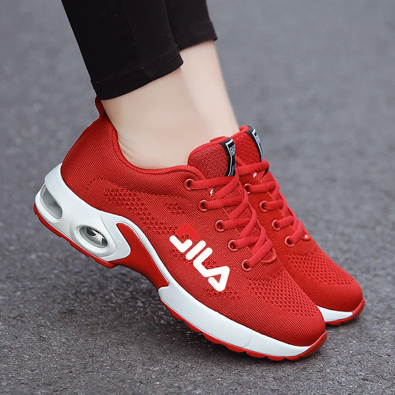 New Women's Running Shoes – Breathable Mesh, Air Cushion Lace-Up Sports Sneakers for Summer