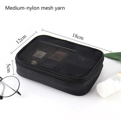 Waterproof Clear PVC Makeup Bag – Travel Cosmetic Organizer Pouch for Women & Men, Toiletry & Brush Storage Case