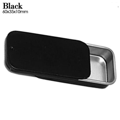 Metal Rectangular Mini Tin Box – Hinged Push-Top Candy, Pill & Small Storage Container
