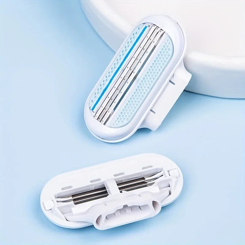 Women’s 3-Layer Safety Razor – Stainless Steel Manual Shaver for Body, Bikini, Underarm & Thigh Hair