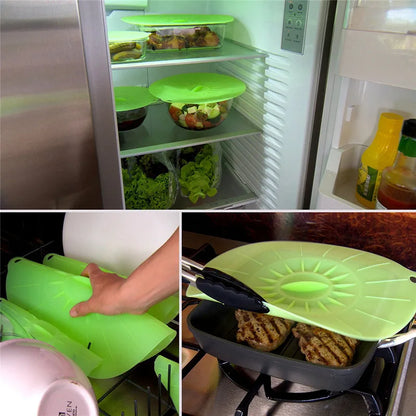 Silicone Microwave Bowl Covers - Set of 3 or 5 Food Wrap Lids for Freshness and Convenience in Cooking