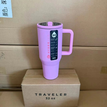 HydroJug 32oz/40oz Traveler Tumbler — Stainless Steel Vacuum Insulated Car Mug with Straw Lid & Double Wall Thermal Iced Design