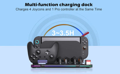 Multi-Functional Switch 2 Cooling & Charging Stand SW2139 – Fan, 10 Game Card Slots & 9 LED Light Effects