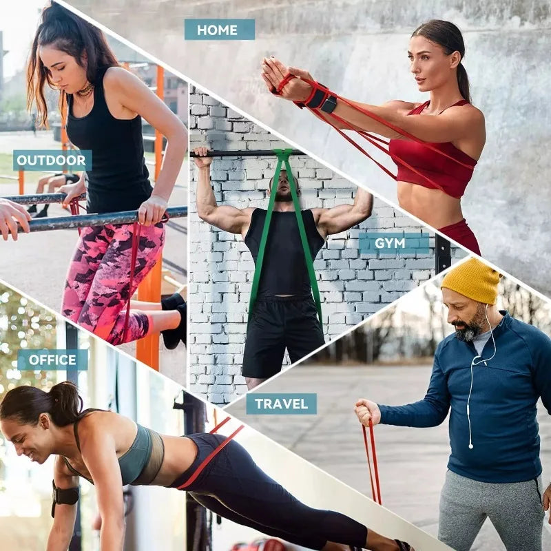 5-120lbs Fitness Resistance Band – Boxing, Agility, Yoga & Pilates Training Equipment for Home Gym