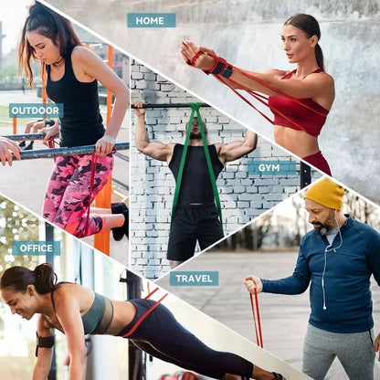 5-120lbs Fitness Resistance Band – Boxing, Agility, Yoga & Pilates Training Equipment for Home Gym
