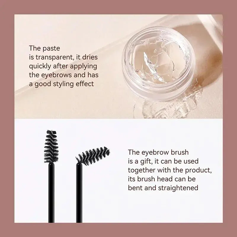 Waterproof 3D Eyebrow Styling Cream – Quick-Drying Natural Brow Pomade, Sculpting Gel Wax for Eyebrow Setting