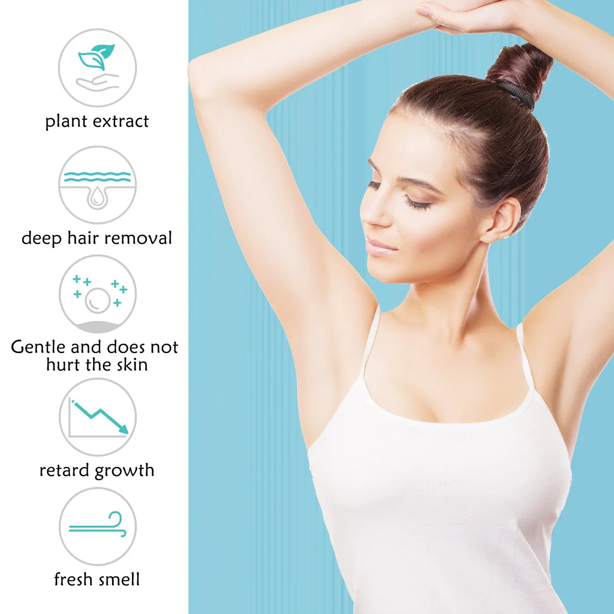 20ml Hair Removal Spray - Depilatory Solution for Body, Underarms, and Intimate Areas