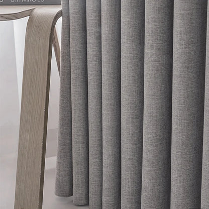 Asazal Linen Blackout Curtains – Luxury Modern Opaque Drapes for Living Room & Bedroom, Full Shading Window Decoration