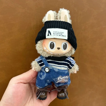 17cm Labubu Doll Accessories – Fashionable Clothing for V1/V2/V3 Labubu Dolls, Cute Toy Birthday Gift