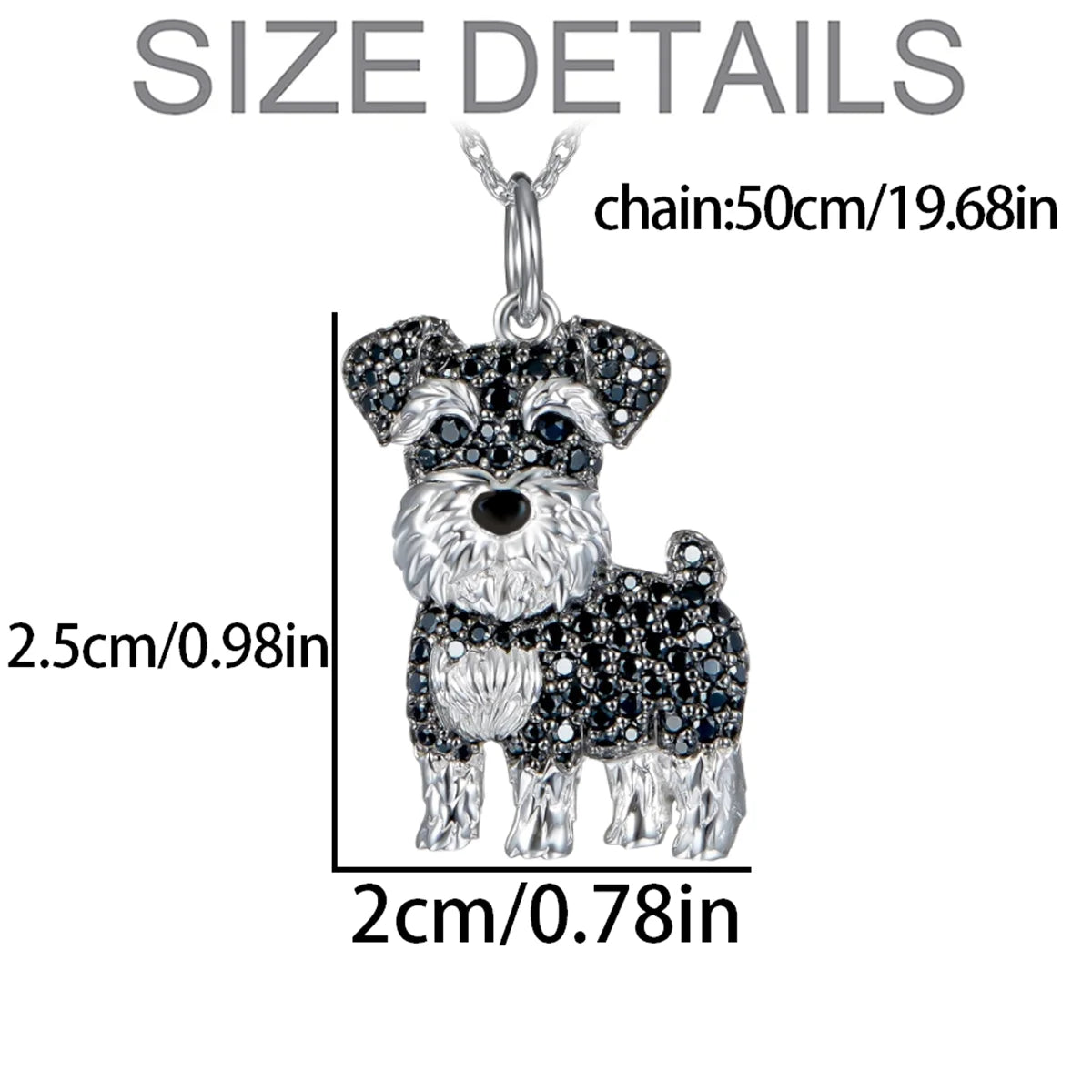 Schnauzer Dog Pendant Necklace – Cute & Elegant Puppy Jewelry for Women, Perfect Gift for Dog Lovers