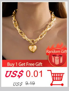 Exaggerated Chunky Metal Wire Choker Necklace – Gold Punk Collar, Wide Smooth Chain, Steampunk Jewelry for Women