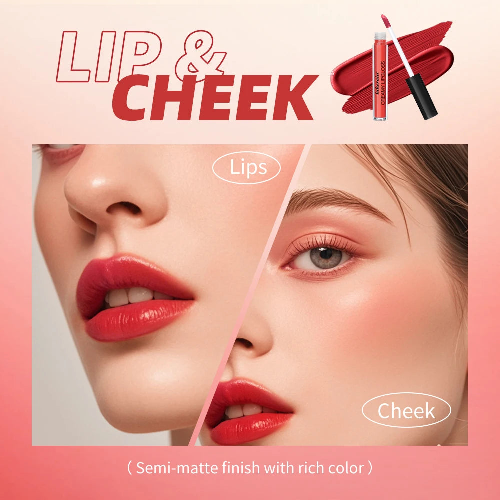 Velvet Matte Lip Gloss – 8 Colors Long-Lasting, Non-Drying, Moisturizing Plumping Lipstick for All Skin Tones