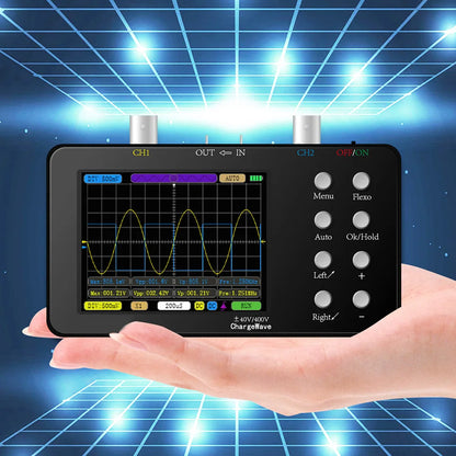 SCO2 Dual Channel Digital Oscilloscope – 50MHz PWM, 10MHz Sampling Rate, 2.5KSa/s for Electronic Repair