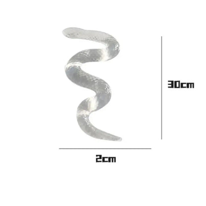 Transparent Snake Squishy Toy - Soft TPR Stress Relief Squeeze Figurine