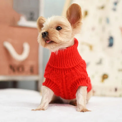 Dog Winter Clothes - Knitted Pet Sweater for Small to Medium Dogs, Chihuahua and Yorkshire Puppy Sweater, Ropa Perro