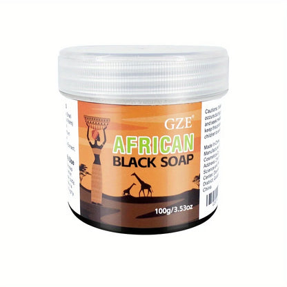 GZE African Black Soap 3 in 1 Cleanser – Face, Hair & Body Wash, Deeply Cleanses & Moisturizes with Natural Ingredients
