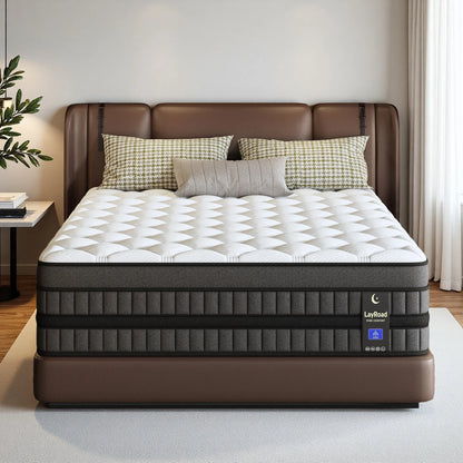 Full-Size Hybrid Mattress - 12/14-Inch Medium-Firm Gel Memory Foam with Pocketed Springs, Bed-in-a-Box Comfort