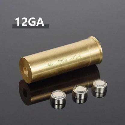 Multi-Caliber Laser Bore Sighter — 12GA, 20GA, 5.45x39, 7.62x39, 9x19mm, .223, .308, .338 Training Cartridge