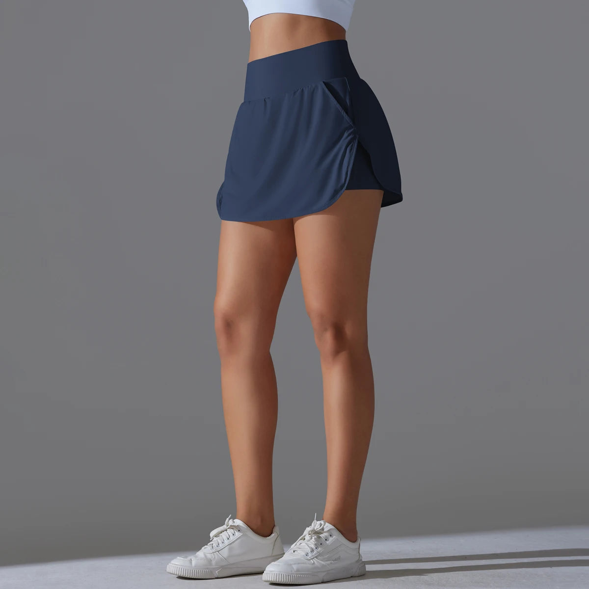 Outdoor Sports High Waist Yoga Skirt — Breathable Badminton Tennis Active Fitness Athletic Short Skirt