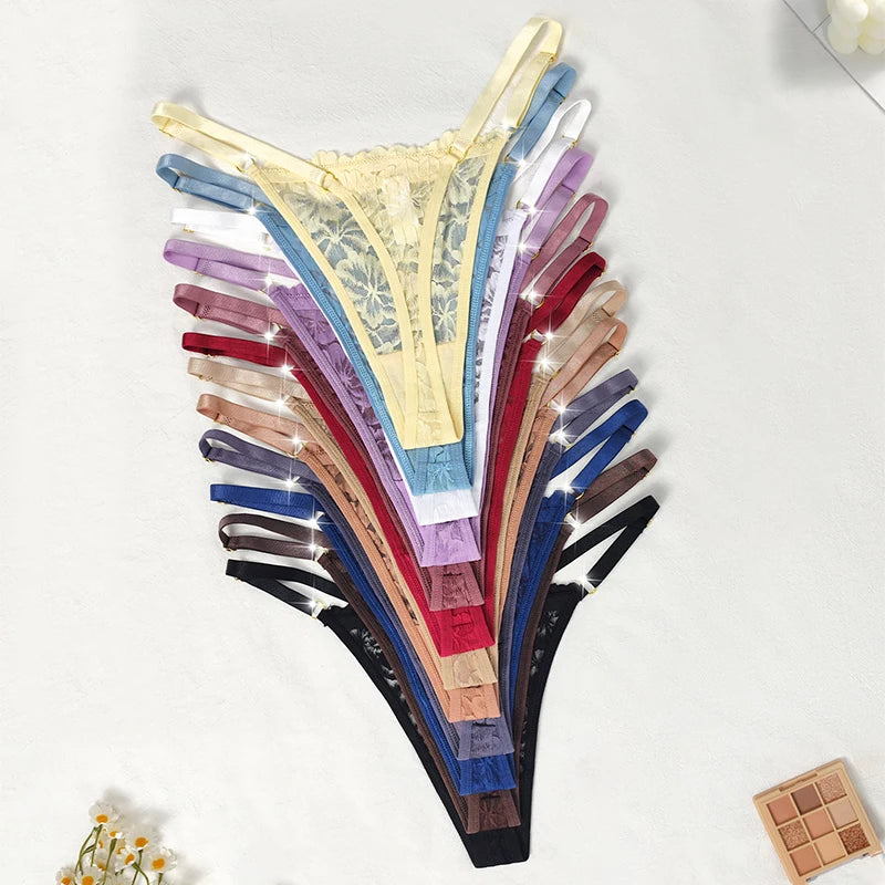12-Pack Women’s Low Rise G-String Thongs — Sexy Breathable Comfortable Panties
