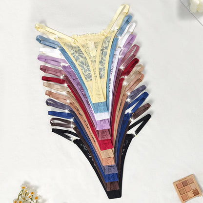12-Pack Women’s Low Rise G-String Thongs — Sexy Breathable Comfortable Panties
