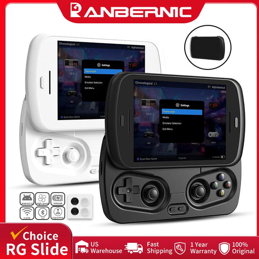 Anbernic RG Slide Retro Handheld Game Console - 4.7" LTPS In-Cell Android Gaming Player with AI Assistant & 1080P Output