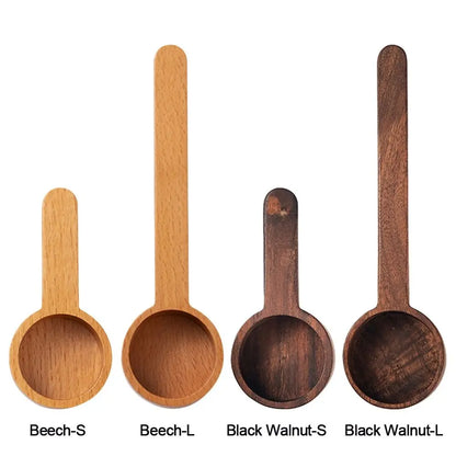 Wooden Measuring Spoon Set for Kitchen – Tea, Coffee, Sugar & Spice Scoops Cooking Tools