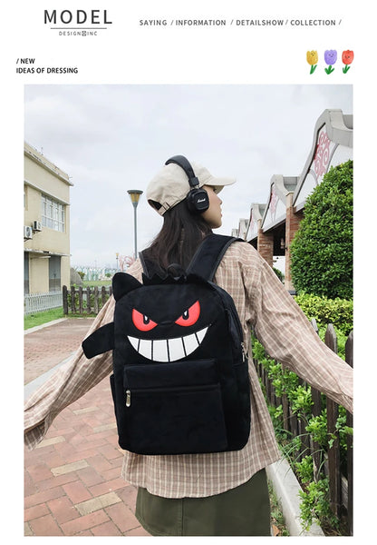 New Fashion Women's Backpack — High-Quality Large Capacity Computer Bag with Cartoon Pattern, Soft Fabric Shoulder Handbag