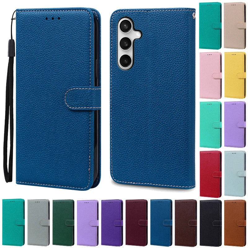 Samsung Galaxy A17 5G Case - Leather Flip Wallet Cover for A175F/A176B 4G & 5G