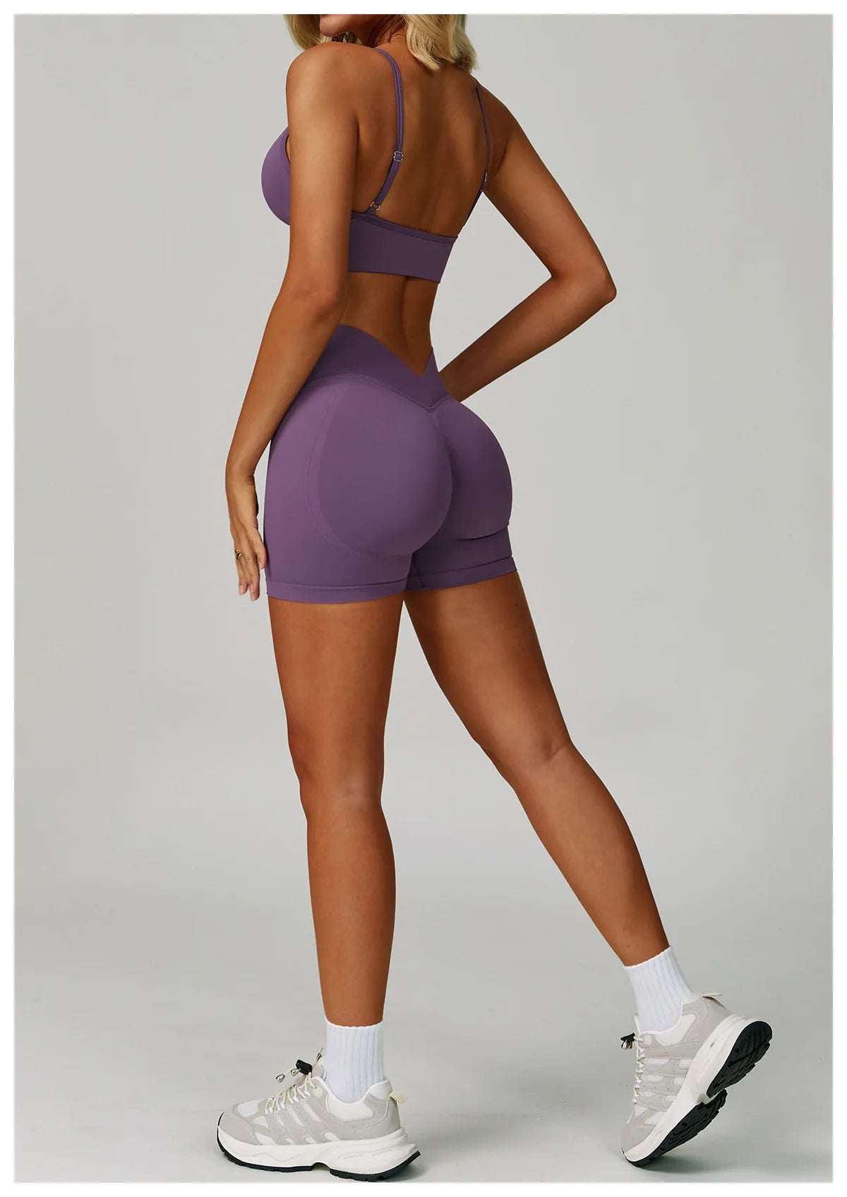 2/3PCS Women’s Seamless Yoga & Gym Set – Push-Up Sports Bra, Long Sleeve Jacket & Workout Leggings