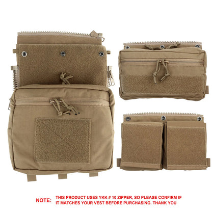 LV119 Tactical Vest Back Panel – Spiritus Systems Hunting Combat Airsoft Plate Carrier with Storage Pouch & Assault Vest Expansion Gear