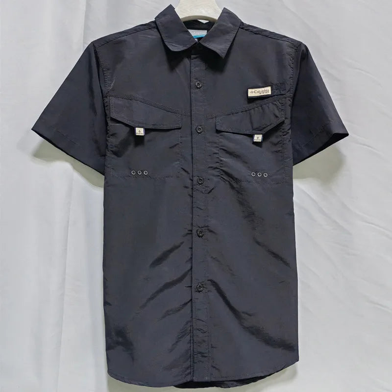 Men’s Short Sleeve Casual Shirt - Stylish Lightweight Fishing & Summer Menswear Top