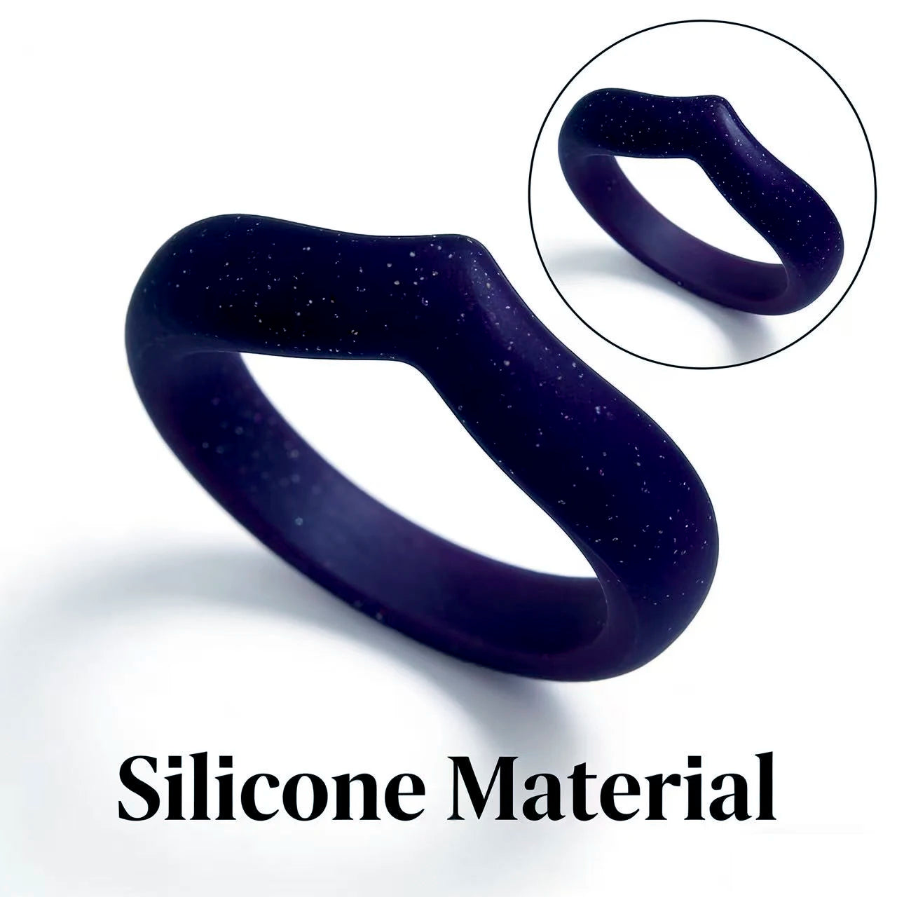Heart Silicone Ring Set - 7pcs Fashion Love Rubber Bands Hypoallergenic Flexible Sports Rings for Women