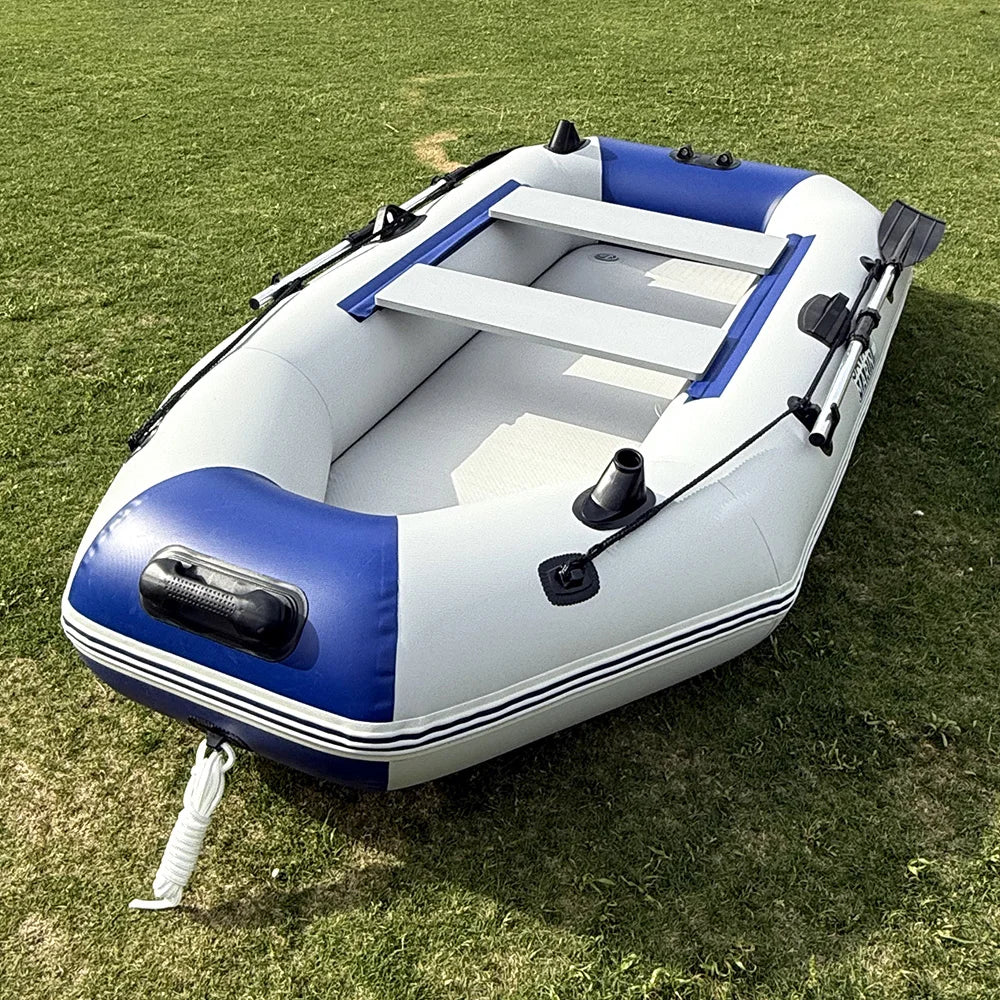 Savagemarine PVC Inflatable Belly Boat – River Fishing Kayak with Outboard Engine Mount, Lure Fishing Raft Boat