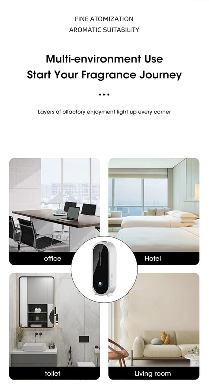 Automatic Fragrance Sprayer - USB Ambient Light, Wall-Mounted Aromatherapy Machine for Home & Commercial Use