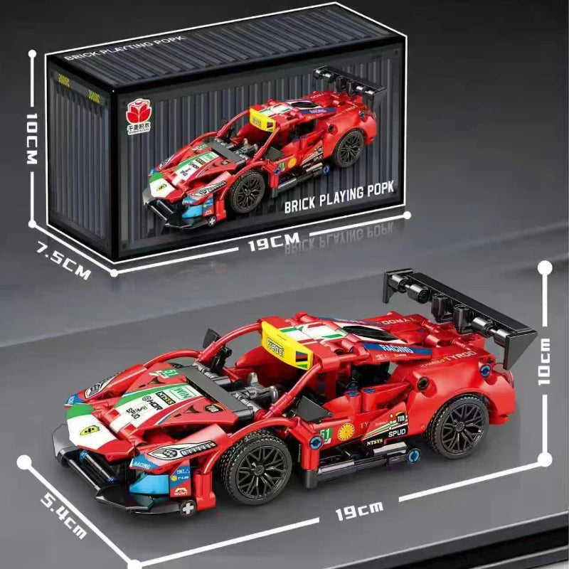 Technical Building Blocks Racing Car Model Kit – Speed City Mechanical Puzzle Bricks Set for Adults & Kids, Creative DIY Construction Toy Gift