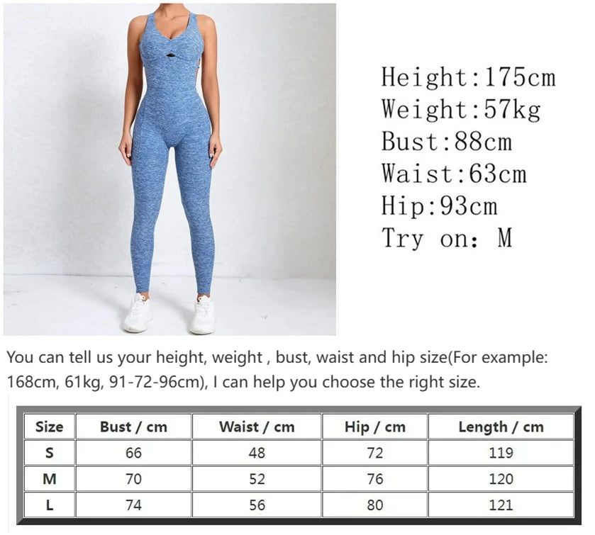 Women’s Black Sporty Jumpsuit – 2025 Workout Yoga Gym Set with Push-Up Fitness Overalls